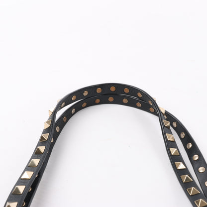 Valentino Garavani – Rockstud – 2-Wege-Handtasche aus schwarzem Leder