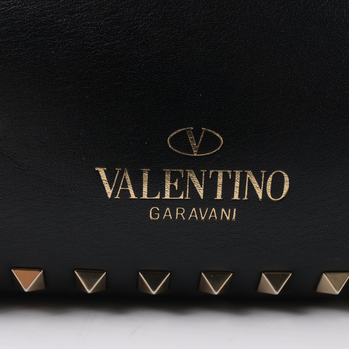 Valentino Garavani – Rockstud – 2-Wege-Handtasche aus schwarzem Leder