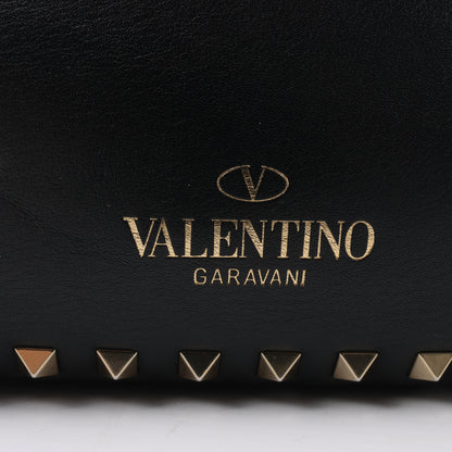 Valentino Garavani – Rockstud – 2-Wege-Handtasche aus schwarzem Leder