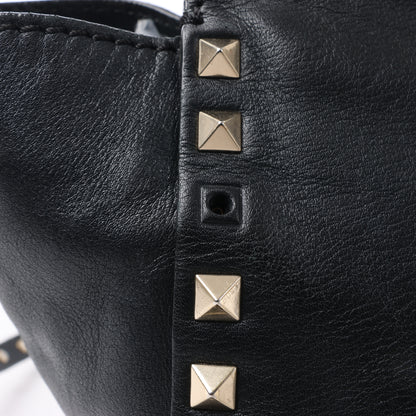 Valentino Garavani – Rockstud – 2-Wege-Handtasche aus schwarzem Leder