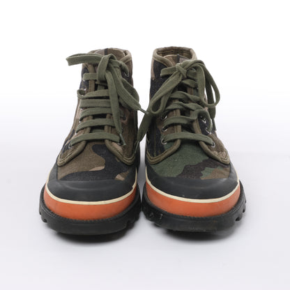 Valentino Garavani Camouflage-print Sneakers in Khaki, Size 38 EU