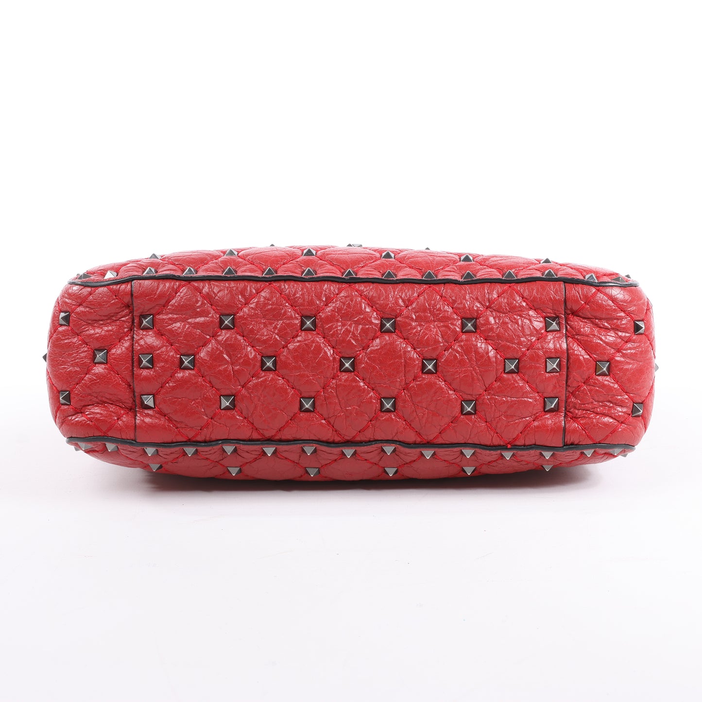 Valentino – Rockstud – 2-Wege-Schultertasche mit Spike-Kette in Rot