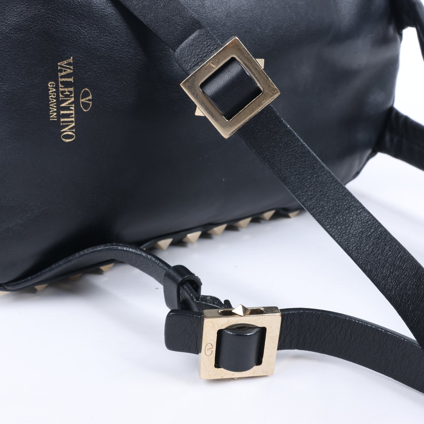 Valentino Garavani – Rockstud – Schwarzer Lederrucksack