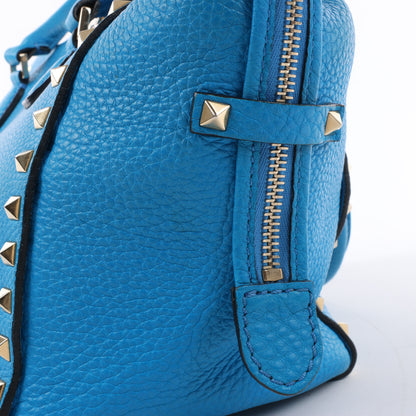 Valentino Garavani – Rockstud – 2-Wege-Handtasche aus blauem Leder