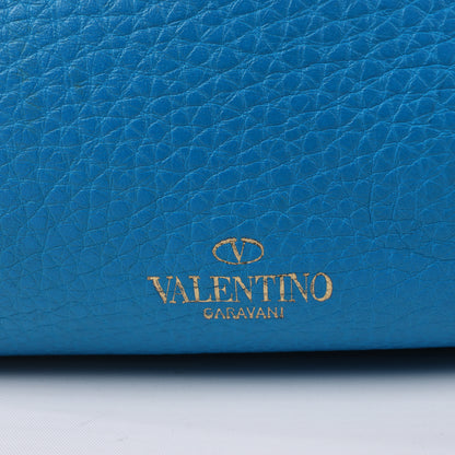 Valentino Garavani – Rockstud – 2-Wege-Handtasche aus blauem Leder