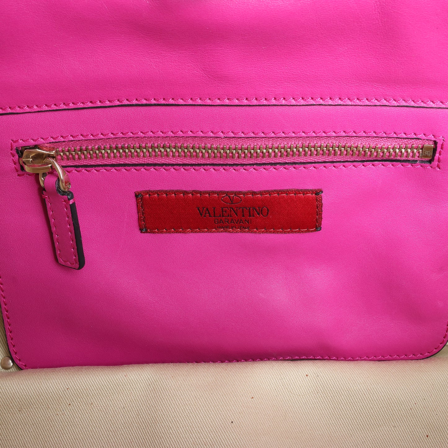 Valentino Garavani – Rockstud – 2-Wege-Handtasche aus rosa Leder
