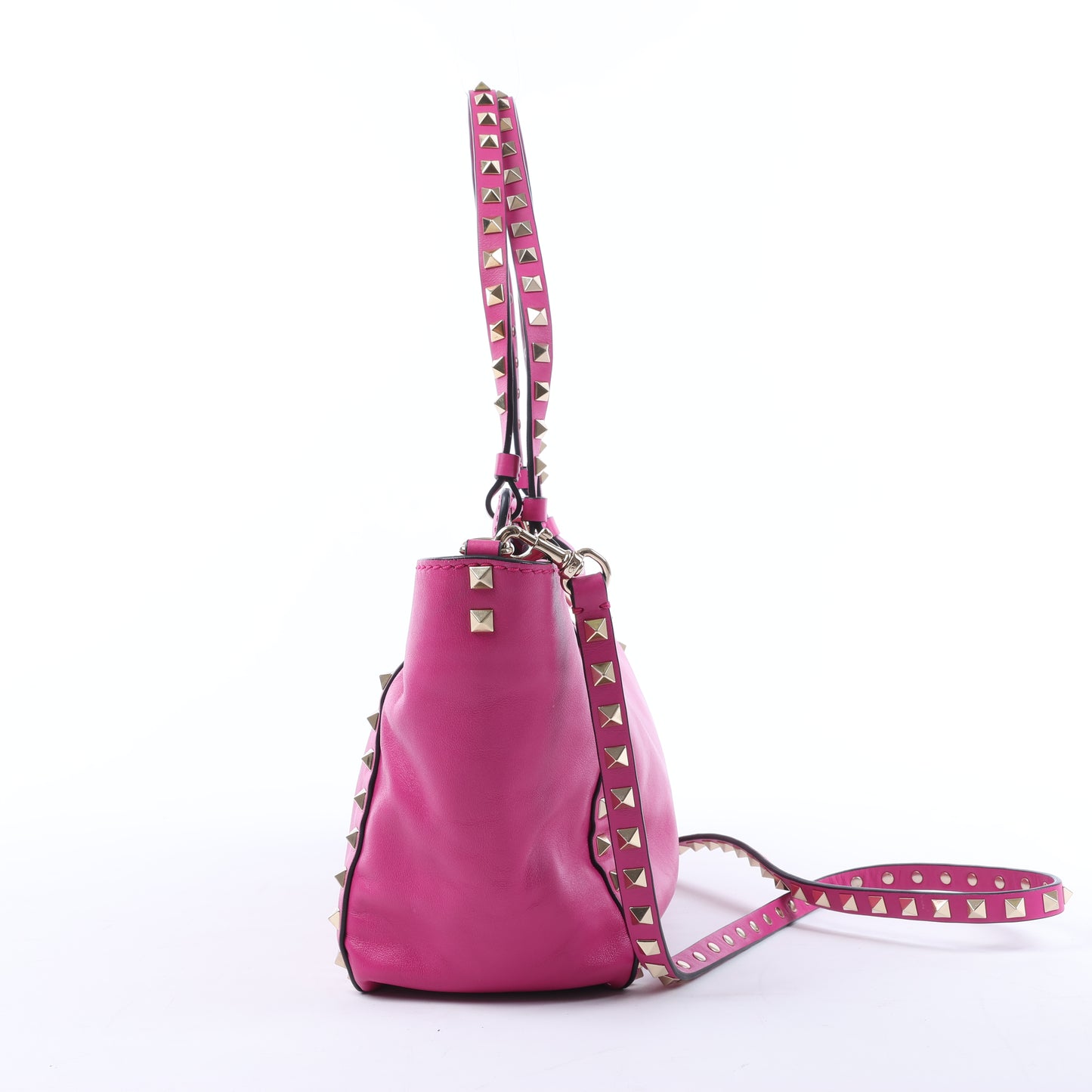 Valentino Garavani – Rockstud – 2-Wege-Handtasche aus rosa Leder