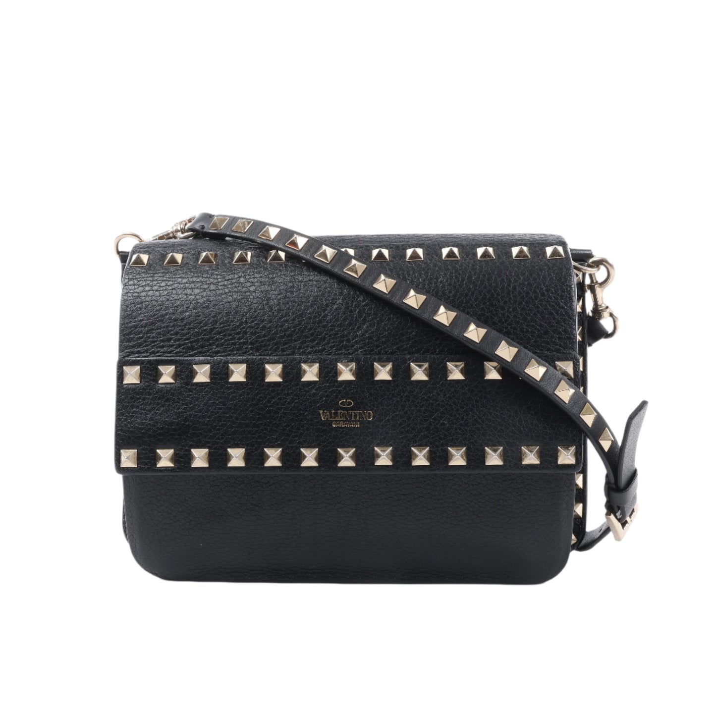 Sac bandoulière en cuir Rockstud Valentino Garavani noir