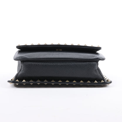Sac bandoulière en cuir Rockstud Valentino Garavani noir