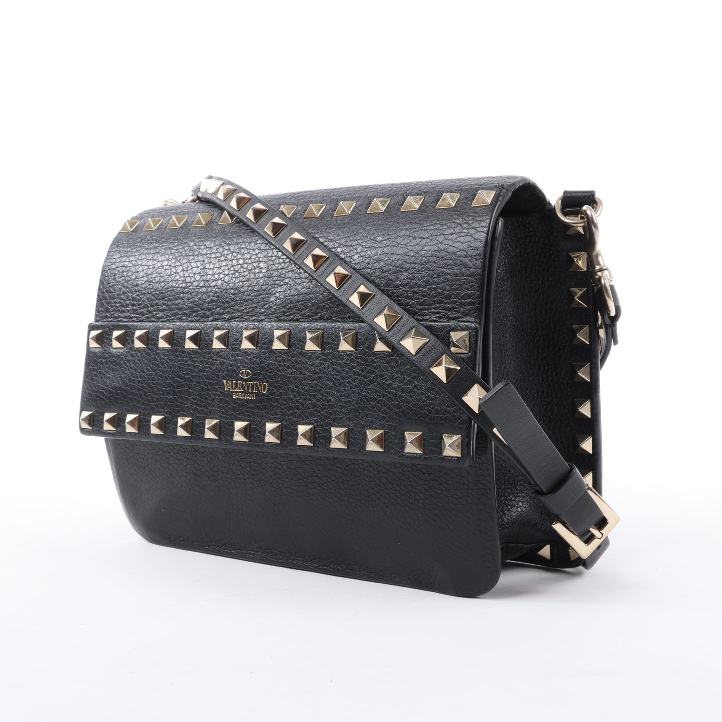 Sac bandoulière en cuir Rockstud Valentino Garavani noir