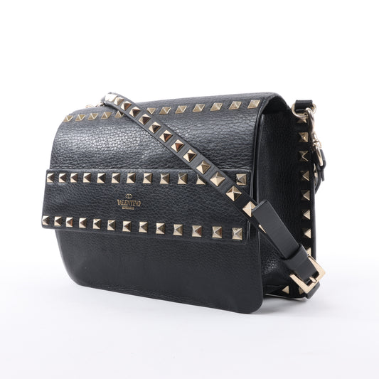 Sac bandoulière en cuir Rockstud Valentino Garavani noir