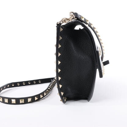 Sac bandoulière en cuir Rockstud Valentino Garavani noir
