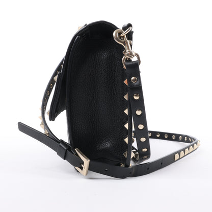 Sac bandoulière en cuir Rockstud Valentino Garavani noir