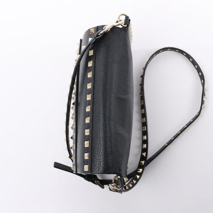 Sac bandoulière en cuir Rockstud Valentino Garavani noir