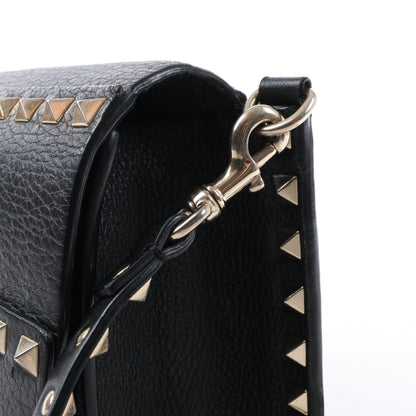 Sac bandoulière en cuir Rockstud Valentino Garavani noir