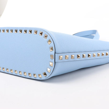 Sac à bandoulière Rockstud en cuir et clous Valentino Garavani bleu