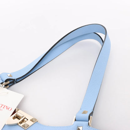 Sac à bandoulière Rockstud en cuir et clous Valentino Garavani bleu