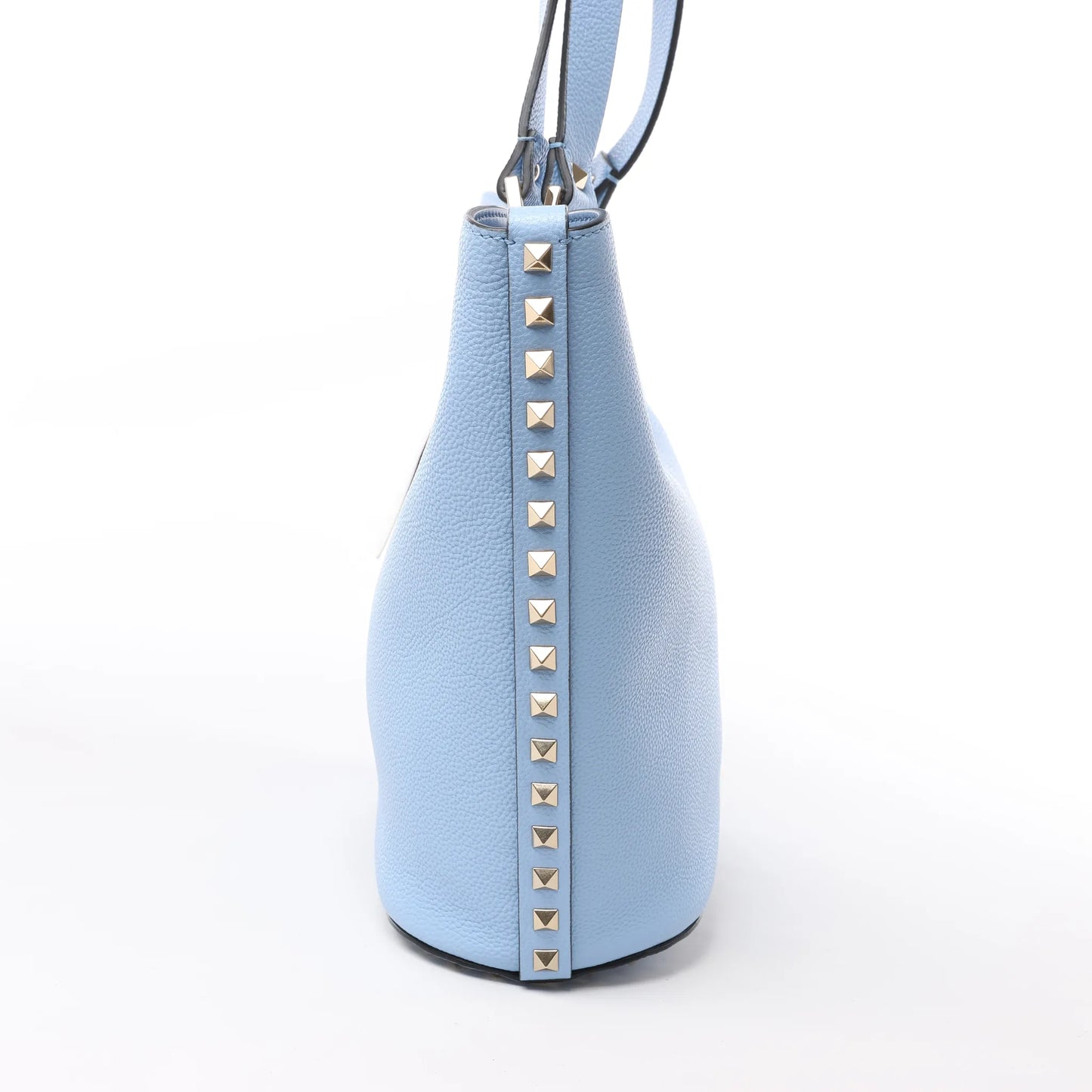 Sac à bandoulière Rockstud en cuir et clous Valentino Garavani bleu