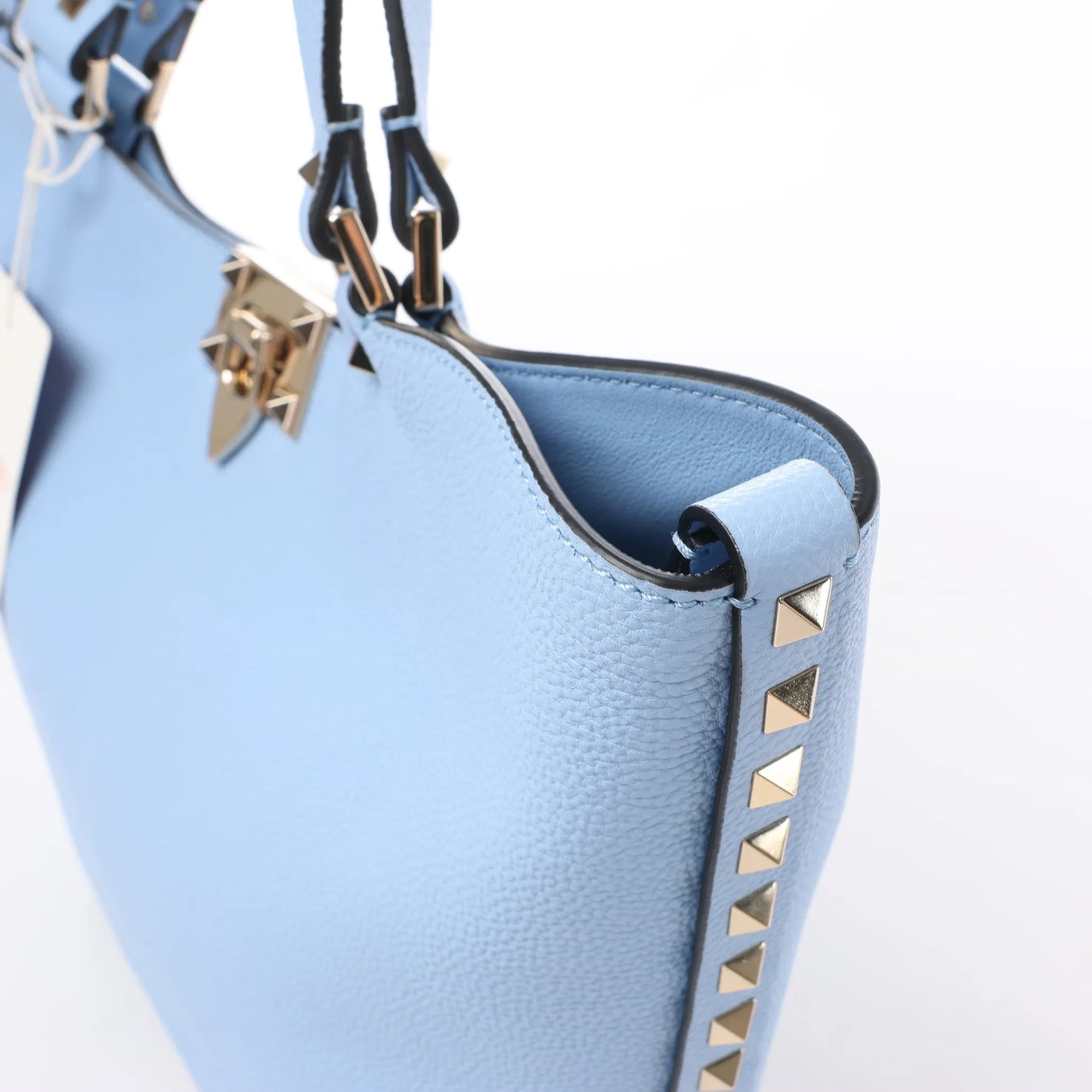 Sac à bandoulière Rockstud en cuir et clous Valentino Garavani bleu