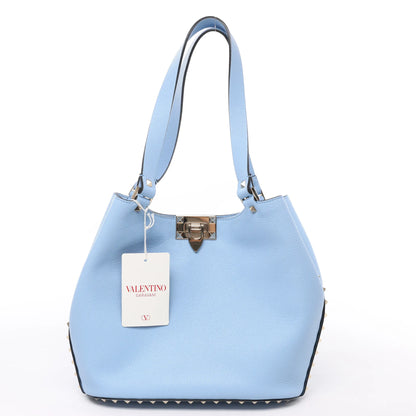 Sac à bandoulière Rockstud en cuir et clous Valentino Garavani bleu