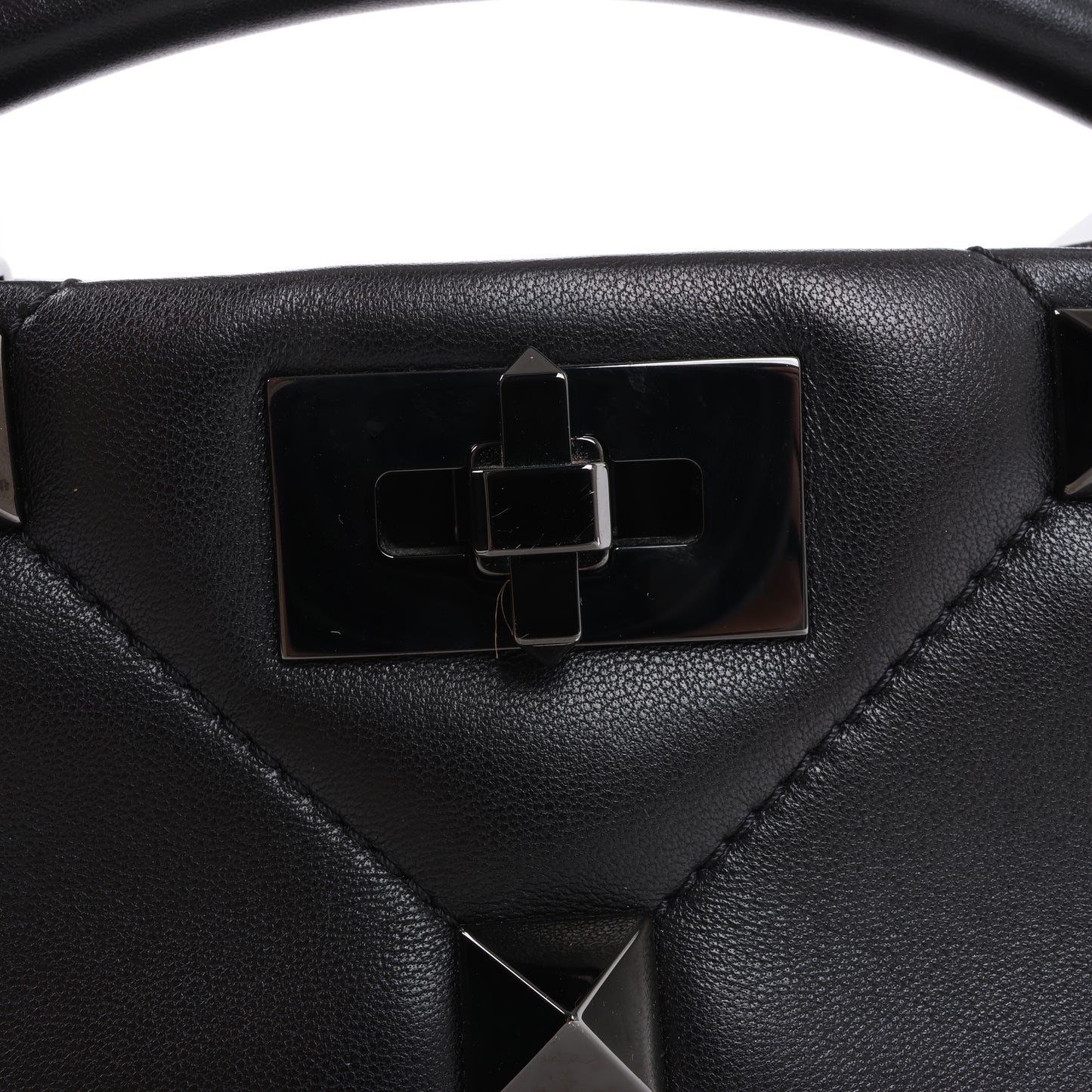 Valentino Garavani – Roman Studs – 3-Wege-Schultertasche aus schwarzem Leder