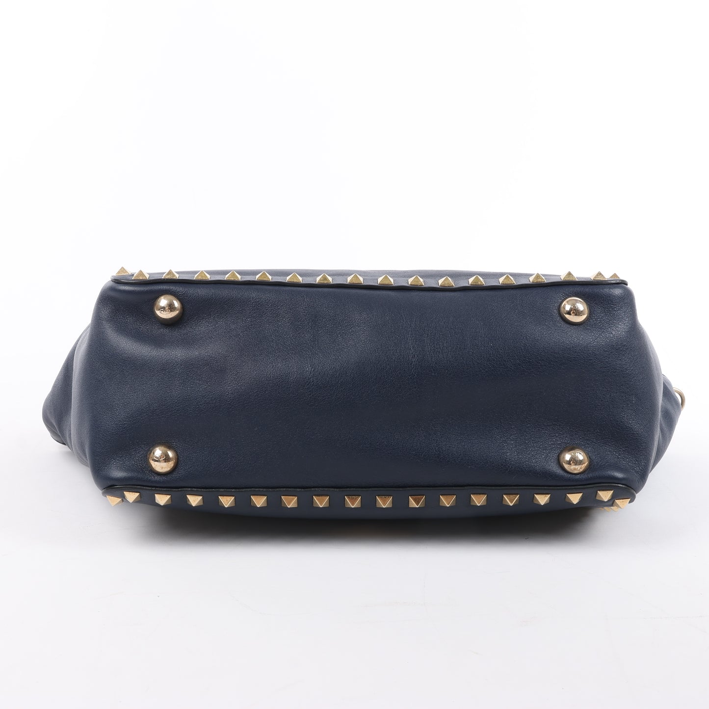 Valentino Garavani Rockstud 2Way-Handtasche aus Leder in Marineblau