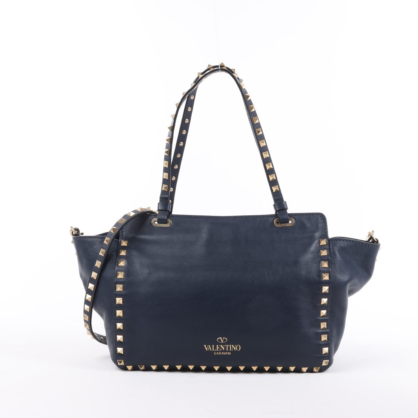 Valentino Garavani Rockstud 2Way-Handtasche aus Leder in Marineblau