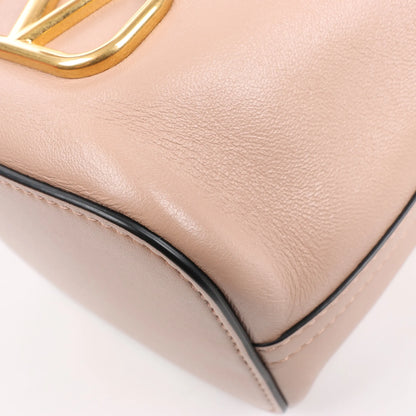 Valentino Garavani Buckets Leather 2Way Shoulder Bag in Powder Pink