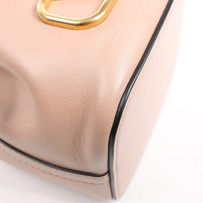 Valentino Garavani Buckets Leather 2Way Shoulder Bag in Powder Pink