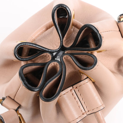 Valentino Garavani Buckets Leather 2Way Shoulder Bag in Powder Pink