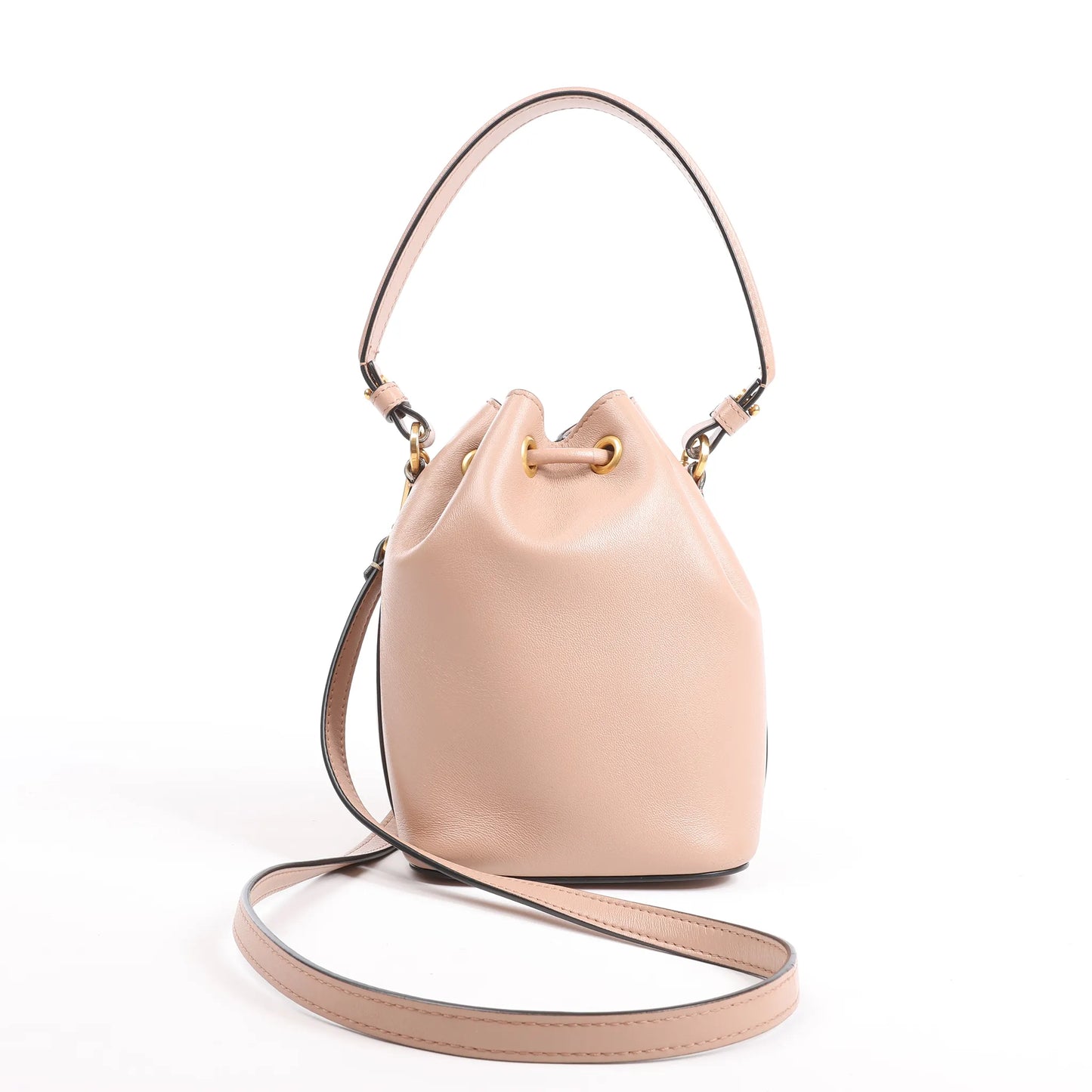 Valentino Garavani Buckets Leather 2Way Shoulder Bag in Powder Pink