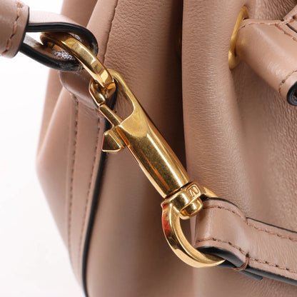 Valentino Garavani Buckets Leather 2Way Shoulder Bag in Powder Pink