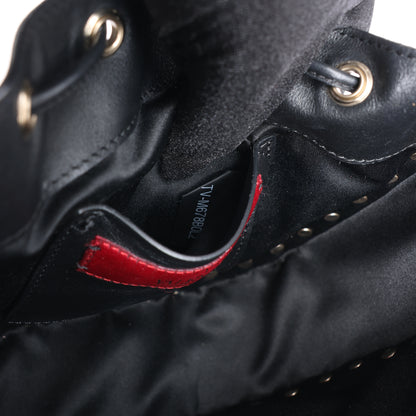 Valentino Garavani – Rockstuds – Schwarze Schultertasche aus Leder mit Kettenriemen