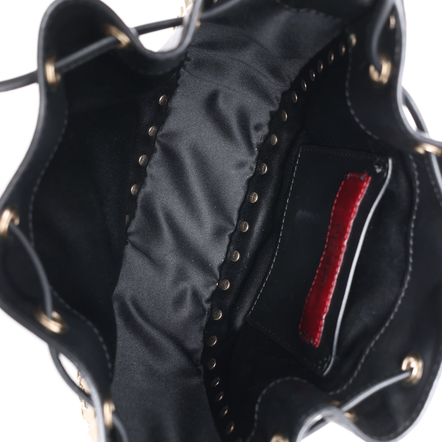Valentino Garavani – Rockstuds – Schwarze Schultertasche aus Leder mit Kettenriemen