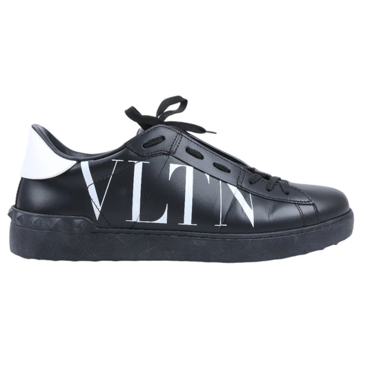 Valentino Garavani VLTN Leder-Sneakers in Schwarz x Weiß, Größe 42 EU