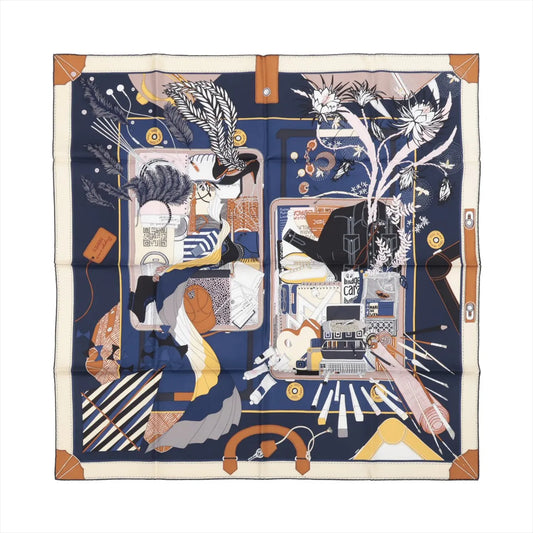 Hermès Carré 90 „BAGAGE A MAIN“ Seidenschal