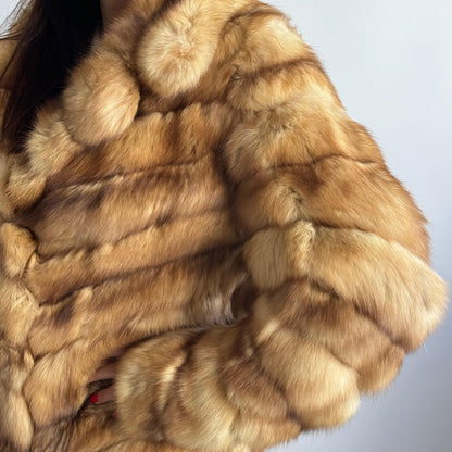 Vintage Christian Dior Paris Golden Fox Fur Coat