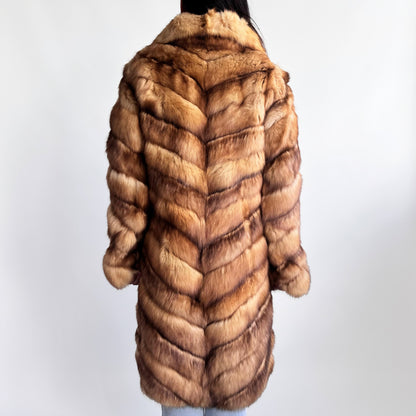 Vintage Christian Dior Paris Golden Fox Fur Coat