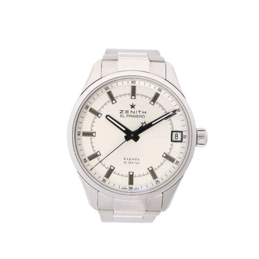 Zenith El Primero Espada 03.2170.4650/01.M2170 SS AT Silver-Face Watch