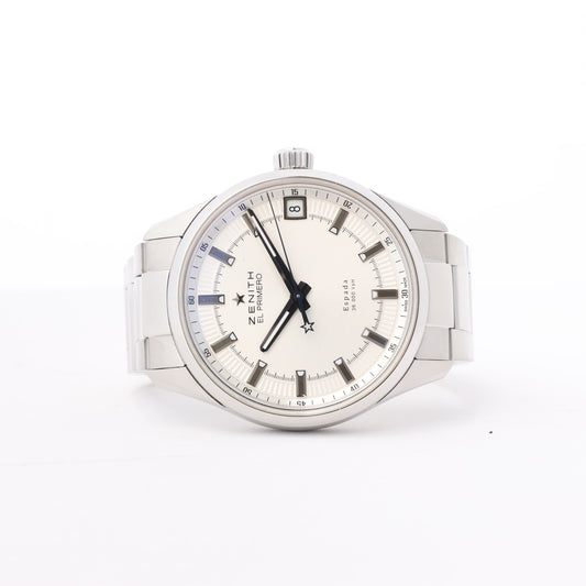 Zenith El Primero Espada 03.2170.4650/01.M2170 SS AT Silver-Face Watch